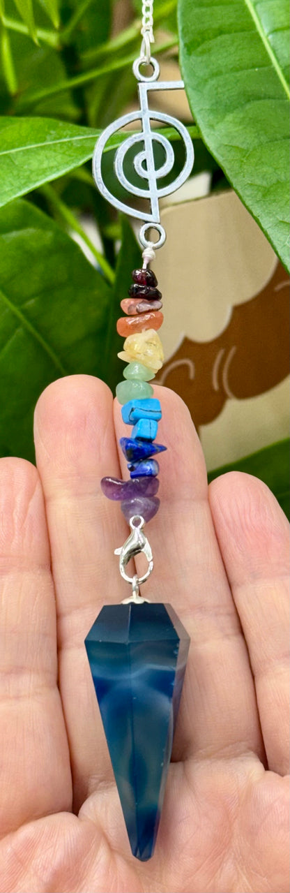 Pendulum Chakra Reiki Blue Onyx