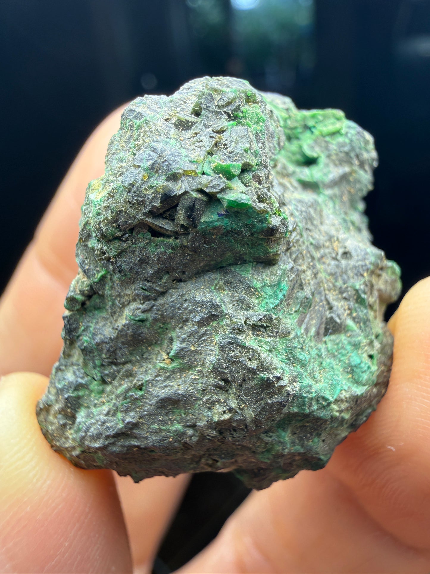 Olivenite- Tsumeb Mine, Tsumeb, Oshikoto Region, Namibia