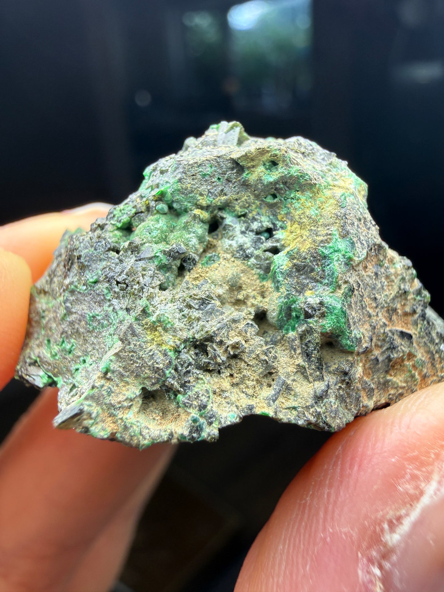 Olivenite- Tsumeb Mine, Tsumeb, Oshikoto Region, Namibia