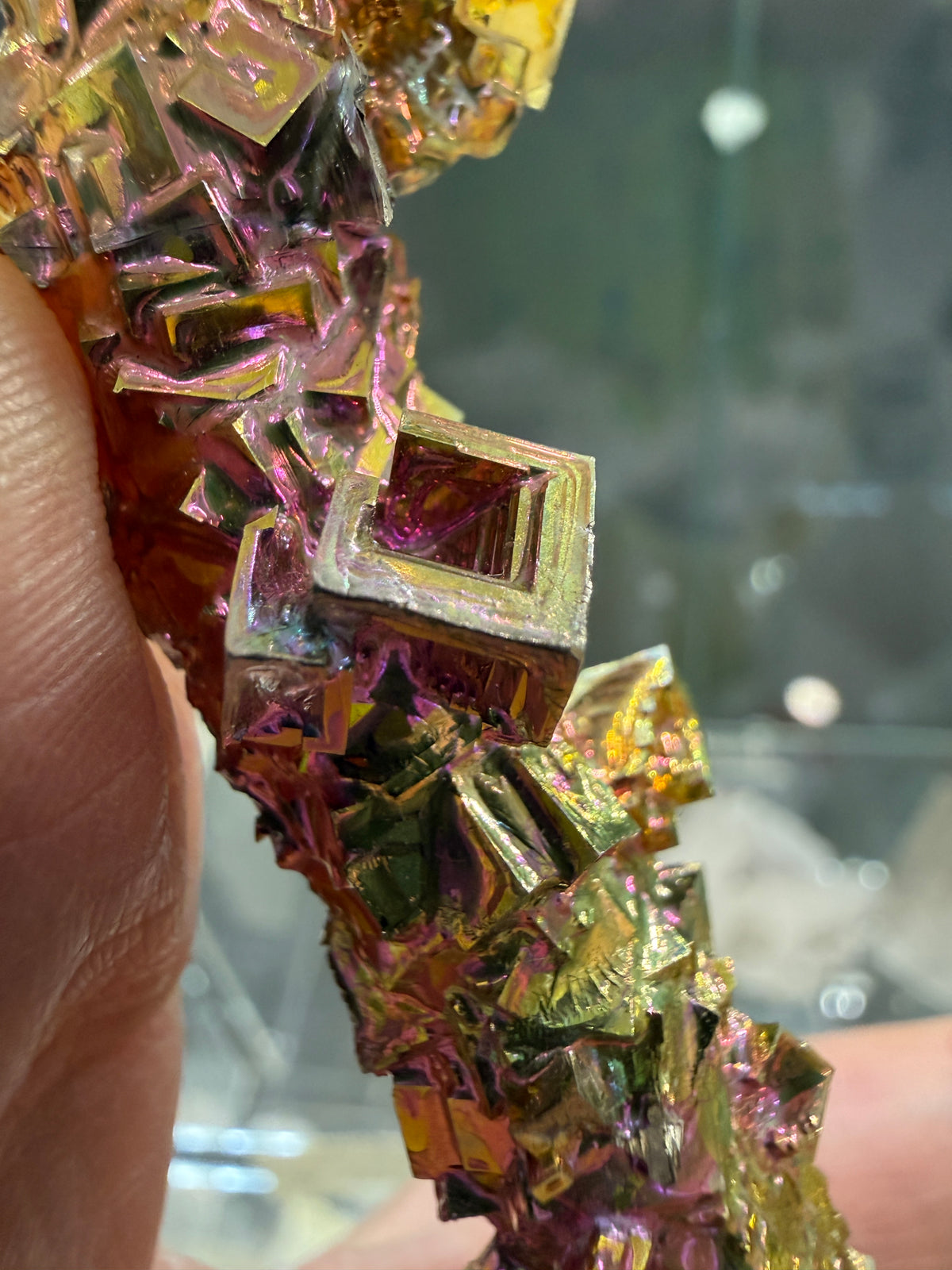 Bismuth Crystal Heart (Lab Grown)– Iridescent Hopper Crystals