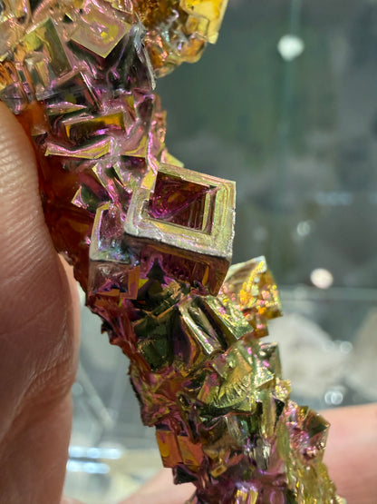 Bismuth Crystal Heart (Lab Grown)– Iridescent Hopper Crystals