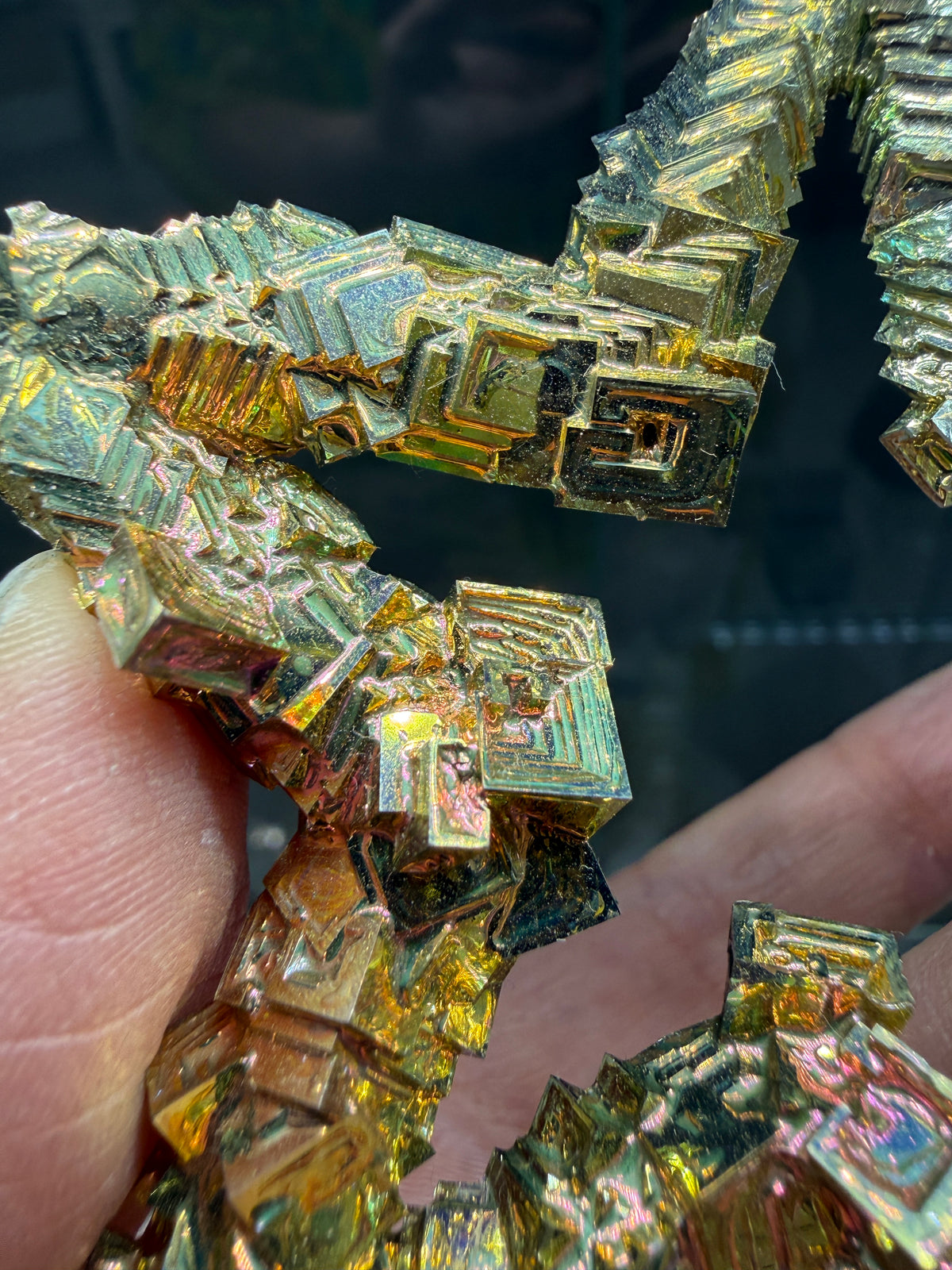 Bismuth Crystal Star (Lab Grown)– Iridescent Hopper Crystals