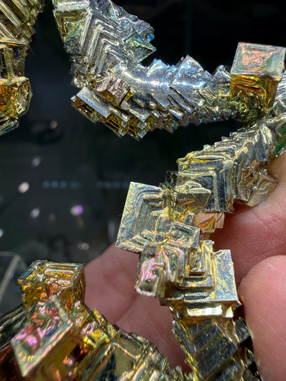 Bismuth Crystal Star (Lab Grown)– Iridescent Hopper Crystals