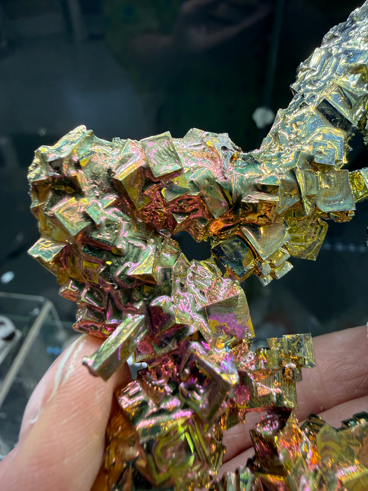 Bismuth Crystal Star (Lab Grown)– Iridescent Hopper Crystals
