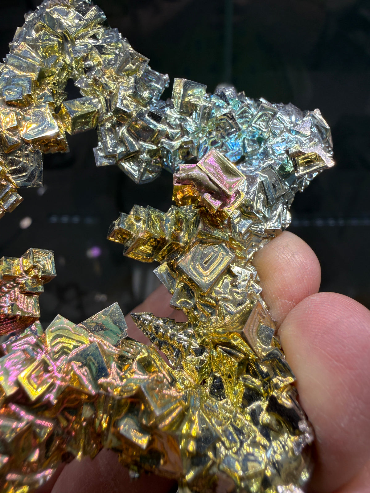 Bismuth Crystal Star (Lab Grown)– Iridescent Hopper Crystals