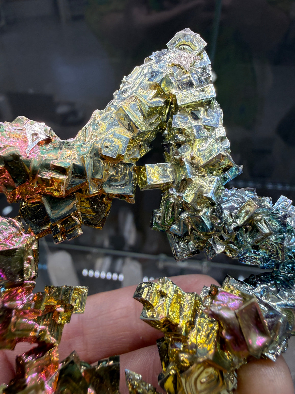Bismuth Crystal Star (Lab Grown)– Iridescent Hopper Crystals