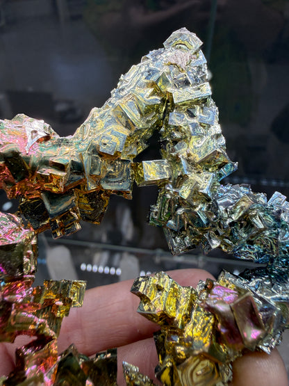Bismuth Crystal Star (Lab Grown)– Iridescent Hopper Crystals