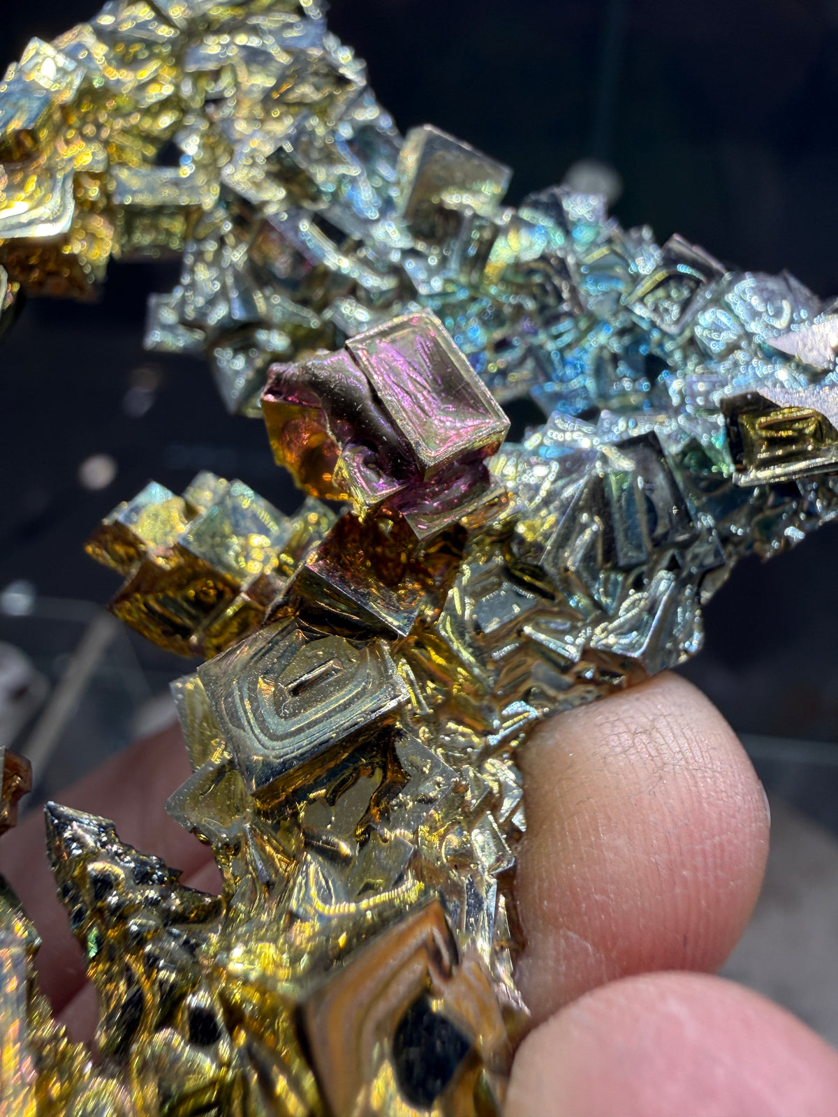 Bismuth Crystal Star (Lab Grown)– Iridescent Hopper Crystals