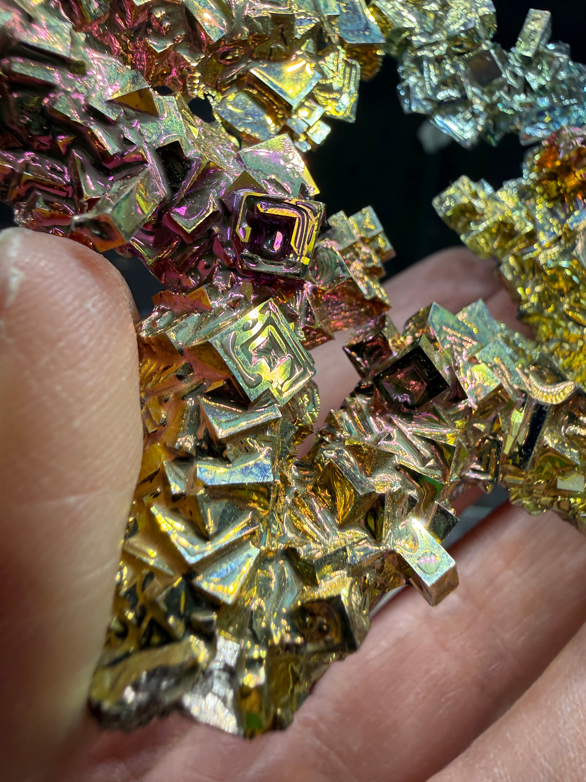 Bismuth Crystal Star (Lab Grown)– Iridescent Hopper Crystals