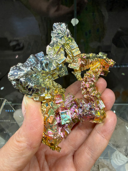 Bismuth Crystal Star (Lab Grown)– Iridescent Hopper Crystals