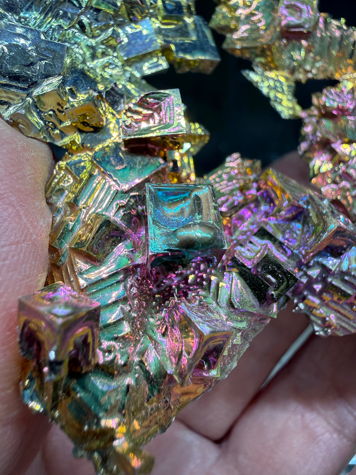 Bismuth Crystal Star (Lab Grown)– Iridescent Hopper Crystals