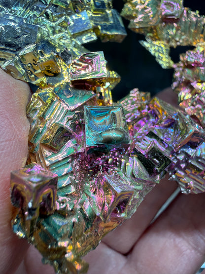 Bismuth Crystal Star (Lab Grown)– Iridescent Hopper Crystals