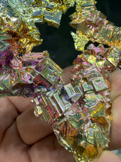Bismuth Crystal Star (Lab Grown)– Iridescent Hopper Crystals