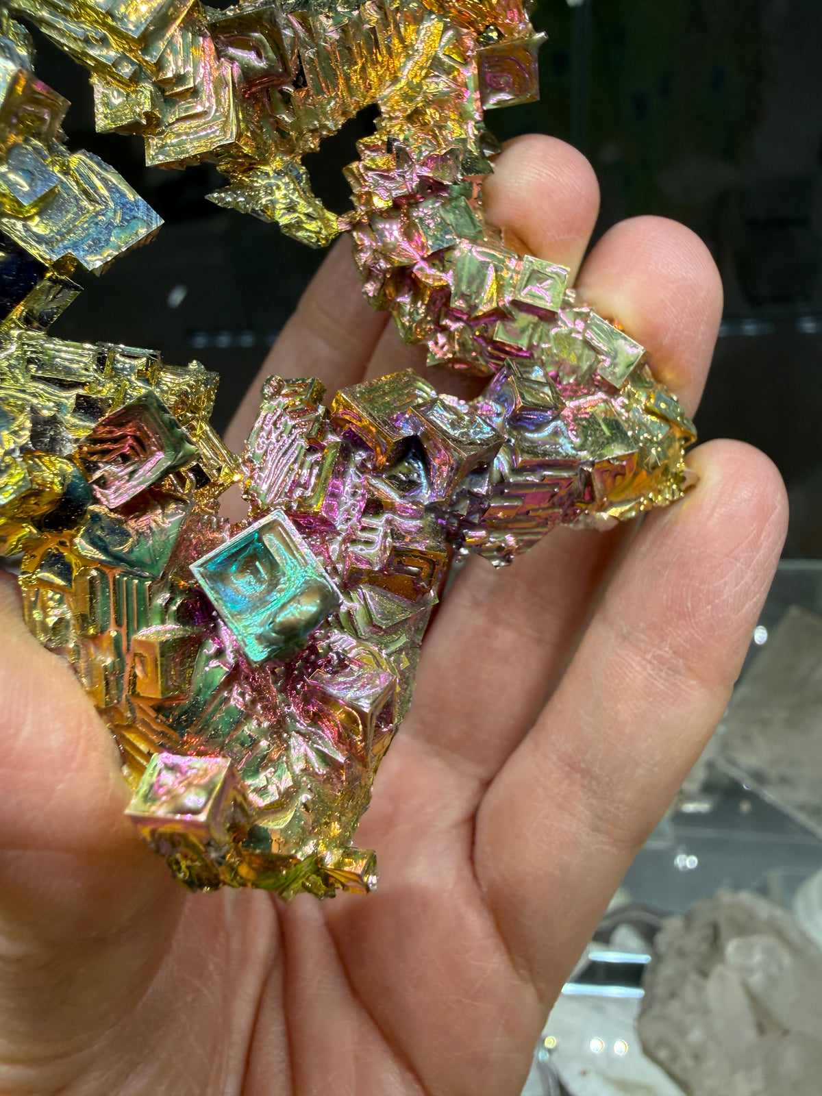 Bismuth Crystal Star (Lab Grown)– Iridescent Hopper Crystals