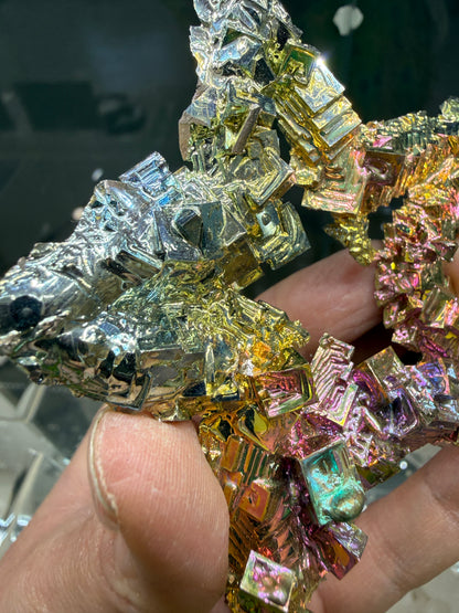 Bismuth Crystal Star (Lab Grown)– Iridescent Hopper Crystals