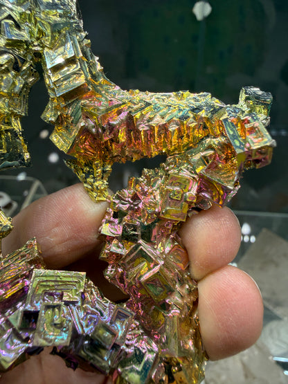 Bismuth Crystal Star (Lab Grown)– Iridescent Hopper Crystals