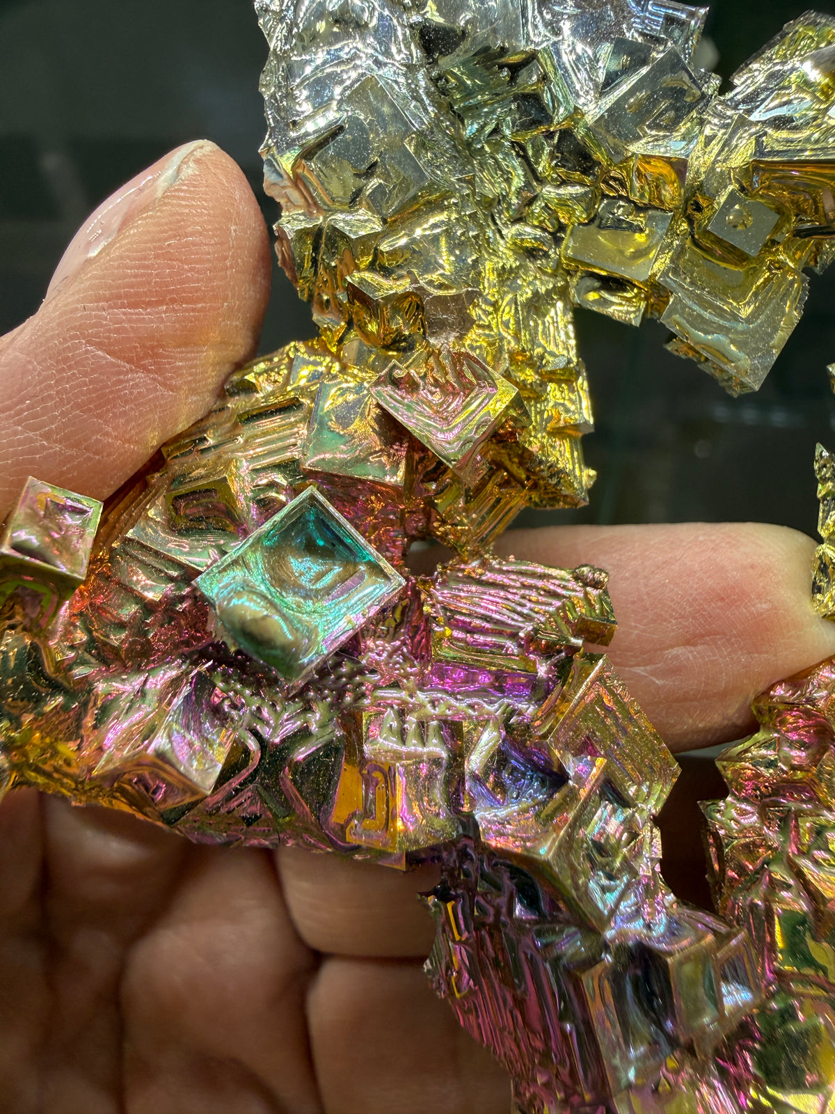 Bismuth Crystal Star (Lab Grown)– Iridescent Hopper Crystals