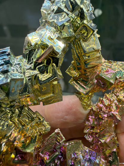 Bismuth Crystal Star (Lab Grown)– Iridescent Hopper Crystals