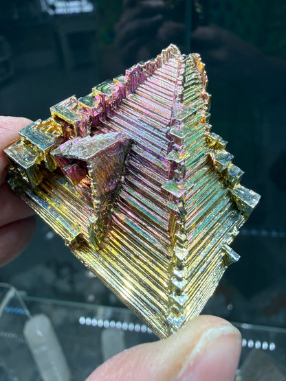 Bismuth Crystal (Lab Grown)– Iridescent Hopper Crystal