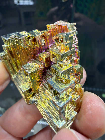 Bismuth Crystal (Lab Grown)– Iridescent Hopper Crystal
