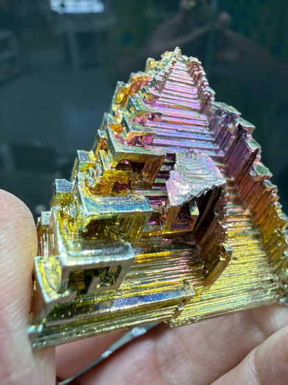 Bismuth Crystal (Lab Grown)– Iridescent Hopper Crystal