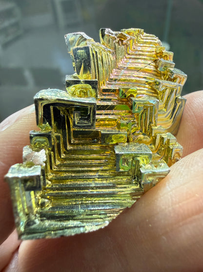 Bismuth Crystal (Lab Grown)– Iridescent Hopper Crystal
