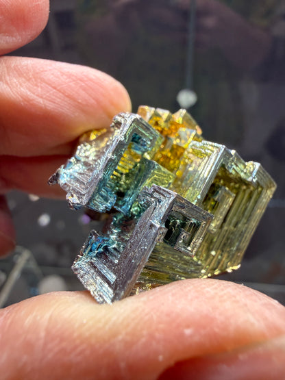 Bismuth Crystal (Lab Grown)– Iridescent Hopper Crystal