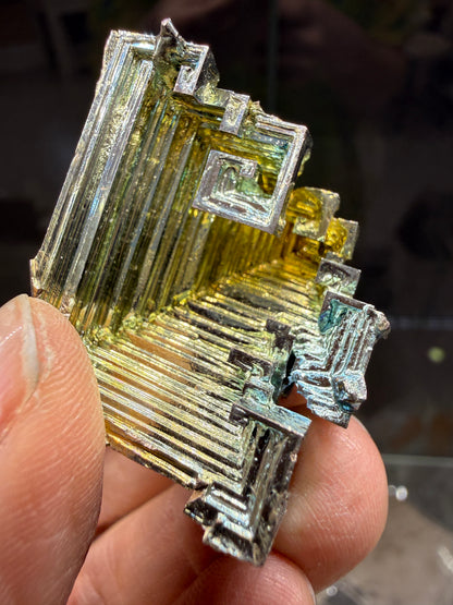 Bismuth Crystal (Lab Grown)– Iridescent Hopper Crystal