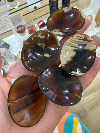 Indonesian Amber Worry Stone