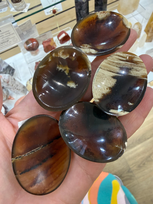 Indonesian Amber Worry Stone