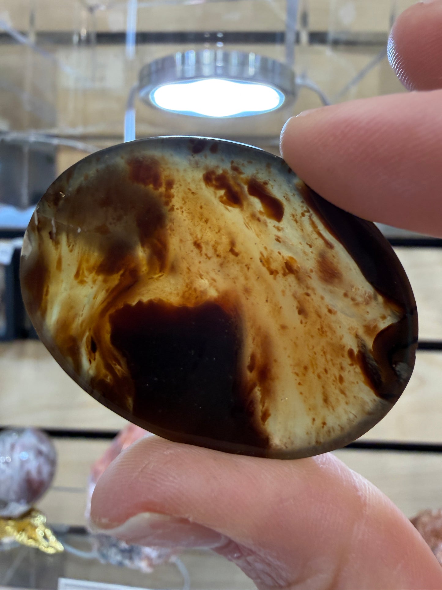 Indonesian Amber Worry Stone