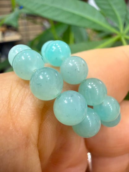 Amazonite Stretch Bracelet- Round Smooth 7.5 inches