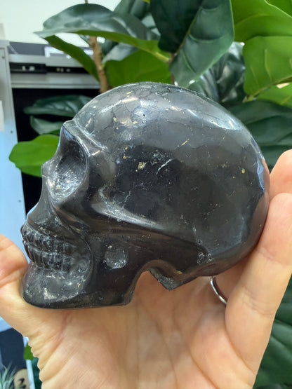 Shungite Skull- 4 inches