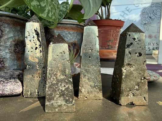 Pyrite Tower- 3-4 inches from Peru