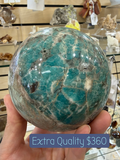Amazonite Sphere (4 inches)- Brazil