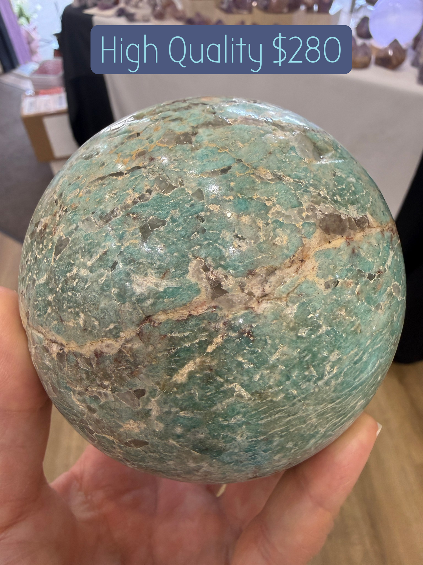 Amazonite Sphere (4 inches)- Brazil