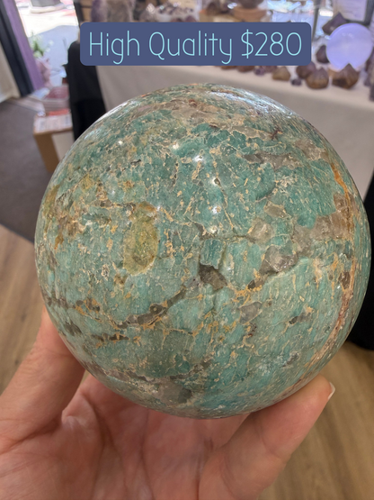 Amazonite Sphere (4 inches)- Brazil