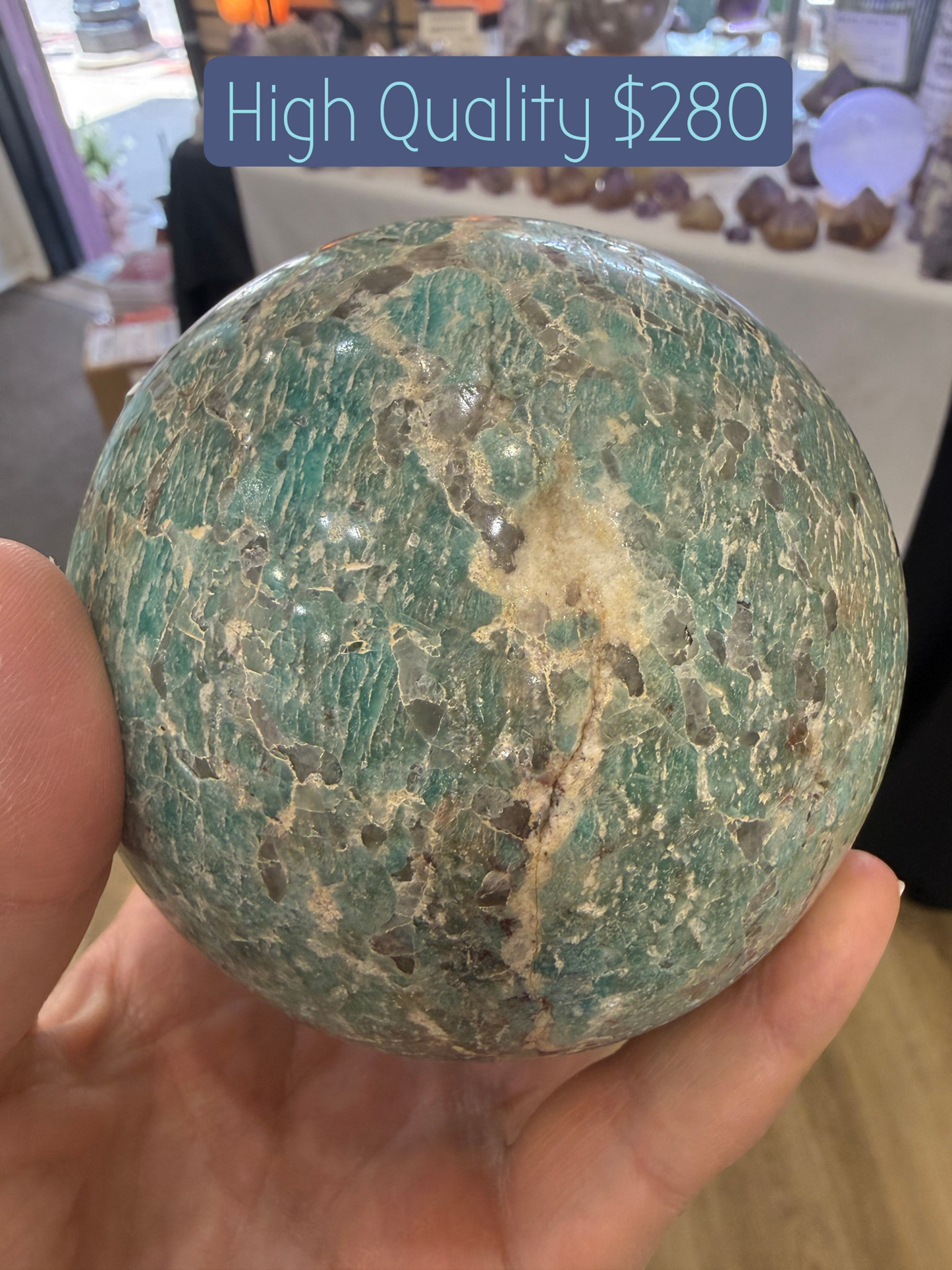 Amazonite Sphere (4 inches)- Brazil