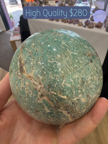 Amazonite Sphere (4 inches)- Brazil