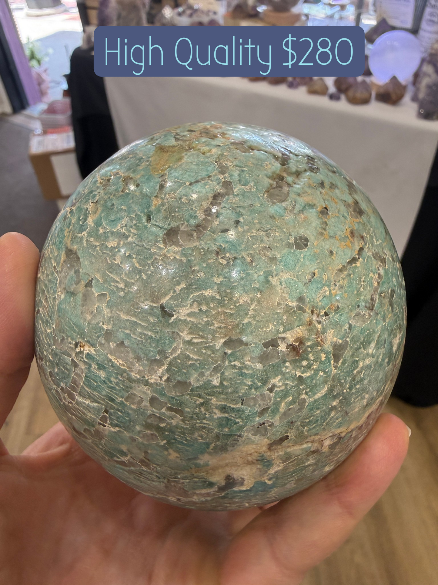 Amazonite Sphere (4 inches)- Brazil