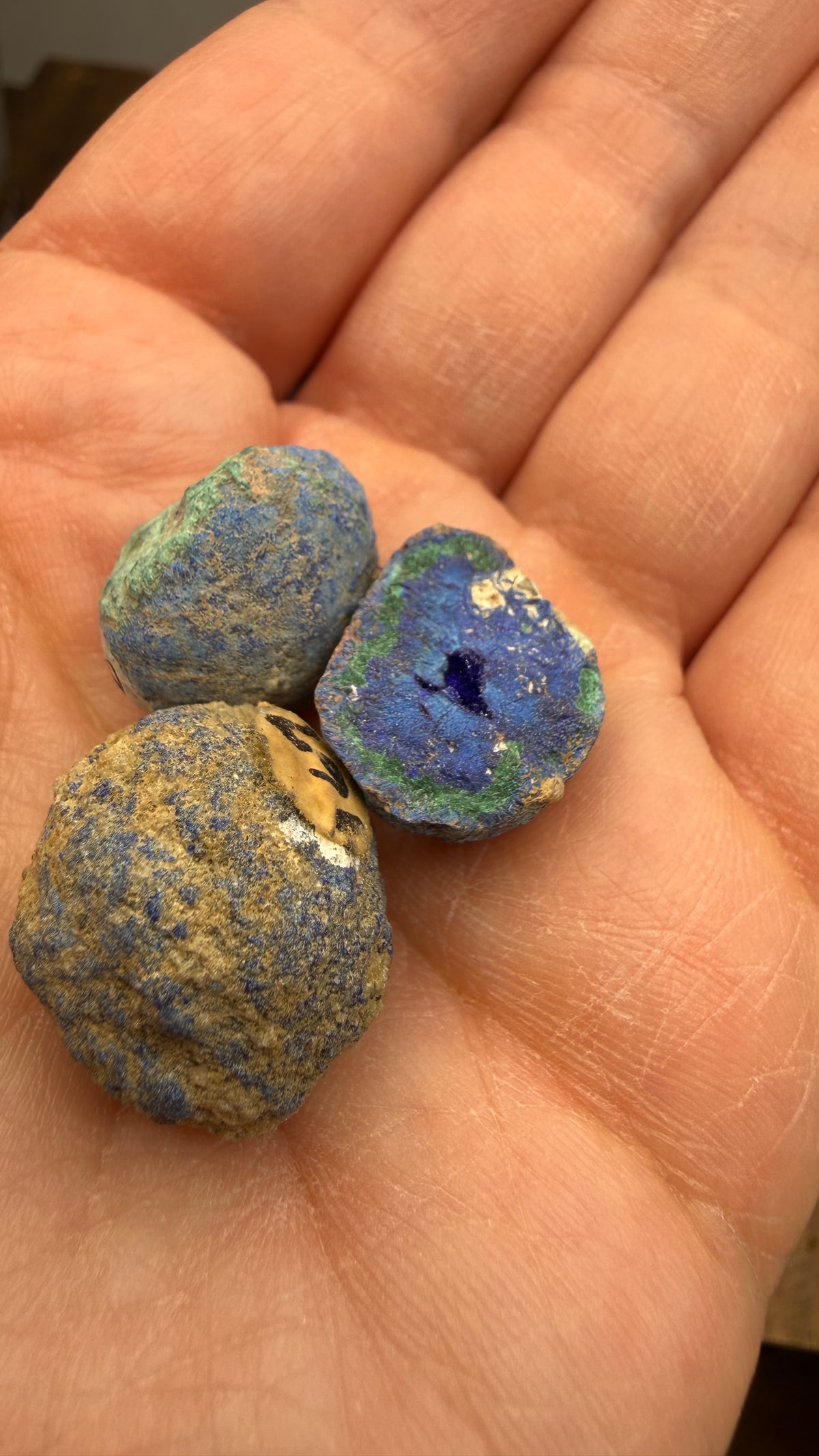 Azurite Nodules with Malachite- Australia