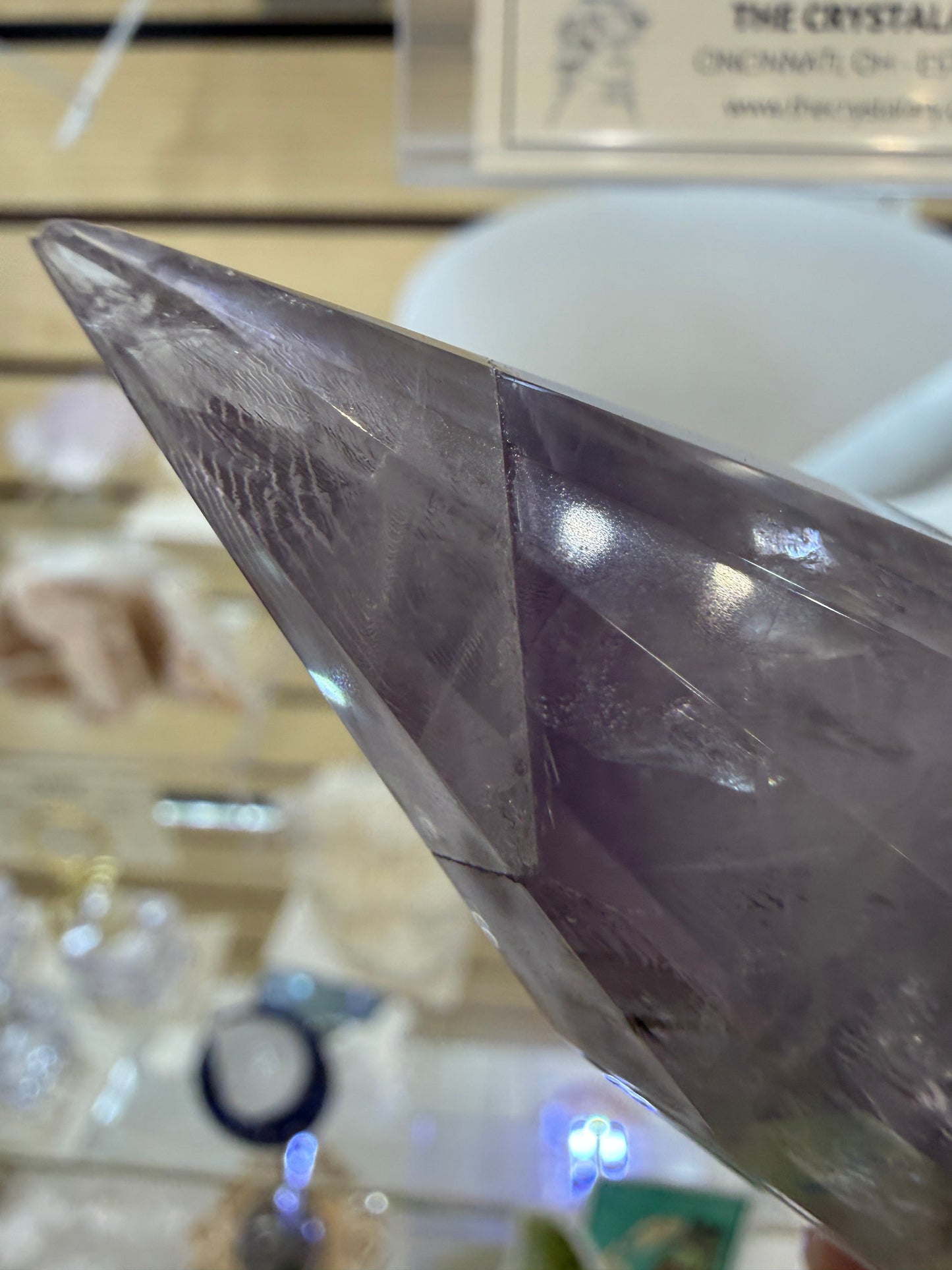 Amethyst Vogel Crystal Wand- 5.125 inches Length