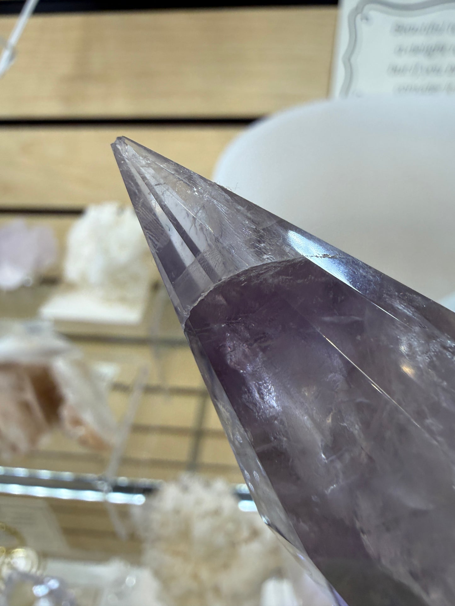 Amethyst Vogel Crystal Wand- 5.125 inches Length