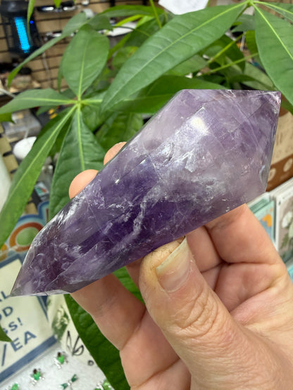 Amethyst Vogel Crystal Wand- 3.875 inches