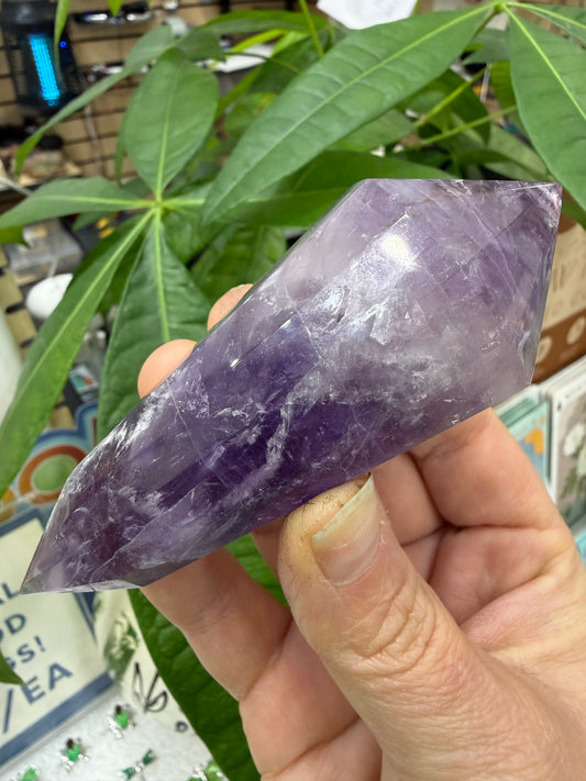 Amethyst Vogel Crystal Wand- 3.875 inches