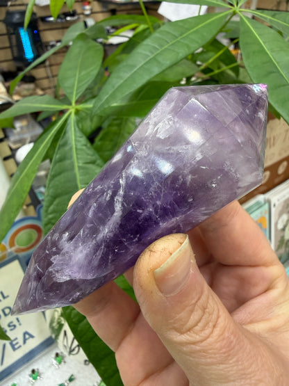 Amethyst Vogel Crystal Wand- 3.875 inches