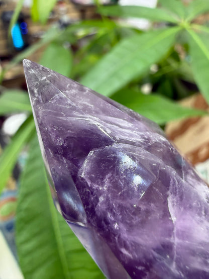 Amethyst Vogel Crystal Wand- 3.875 inches