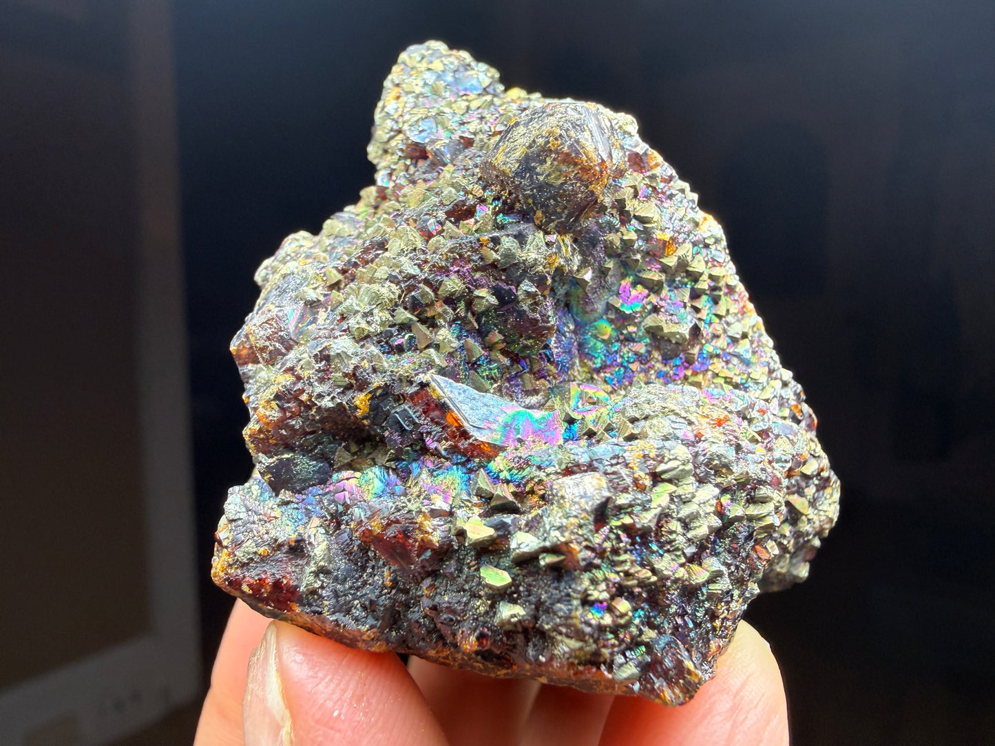 Iridescent Sphalerite, Chalcopyrite, Galena- Ballard Mine, Baxter Springs, Cherokee County, Kansas, USA