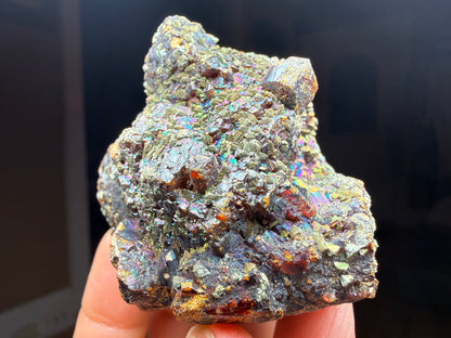 Iridescent Sphalerite, Chalcopyrite, Galena- Ballard Mine, Baxter Springs, Cherokee County, Kansas, USA