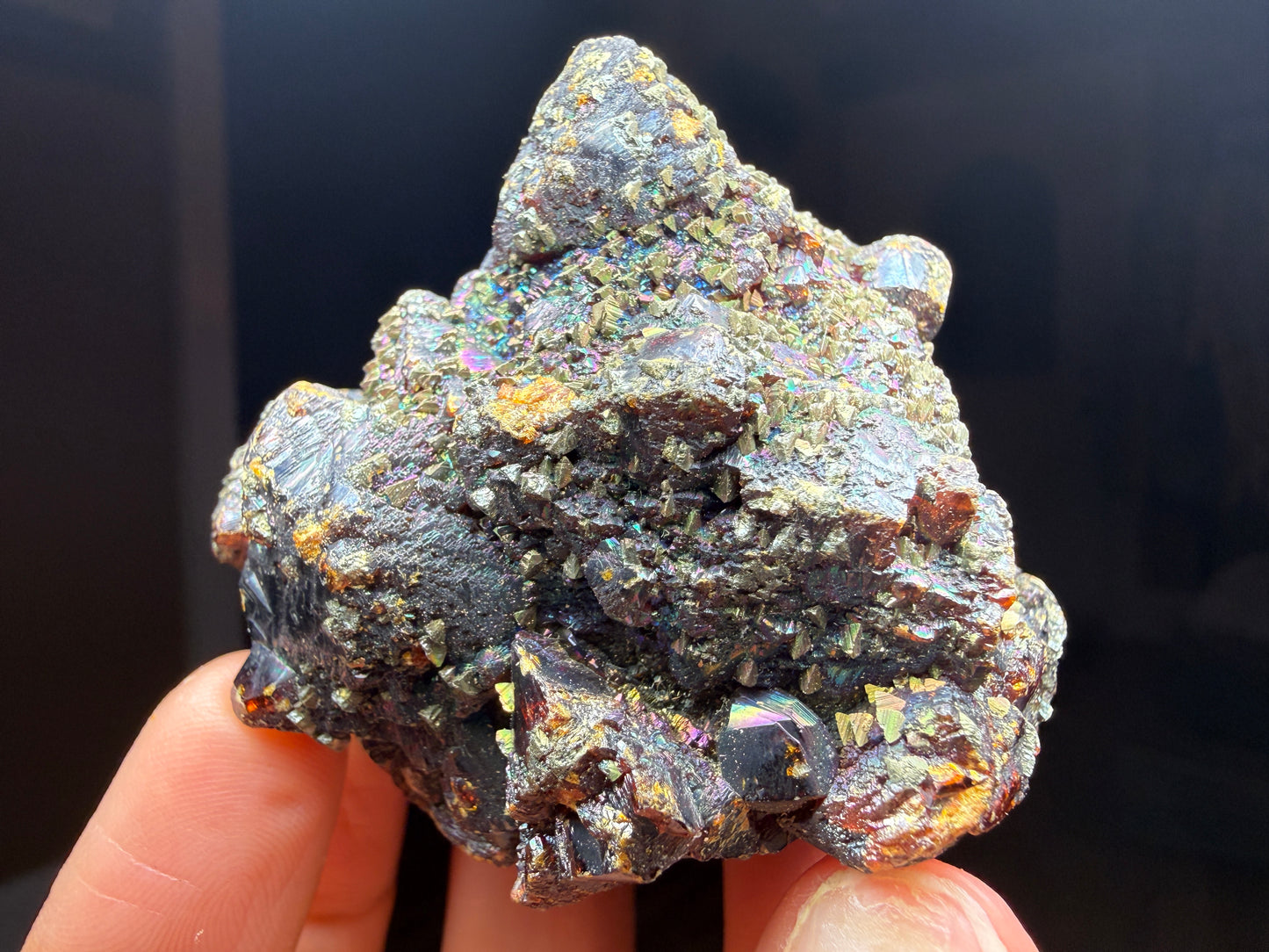 Iridescent Sphalerite, Chalcopyrite, Galena- Ballard Mine, Baxter Springs, Cherokee County, Kansas, USA